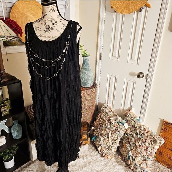 New VTG Roaman's Ruffle Detail Party Sheath Dress. 1XL FIT - Picture 9 of 15